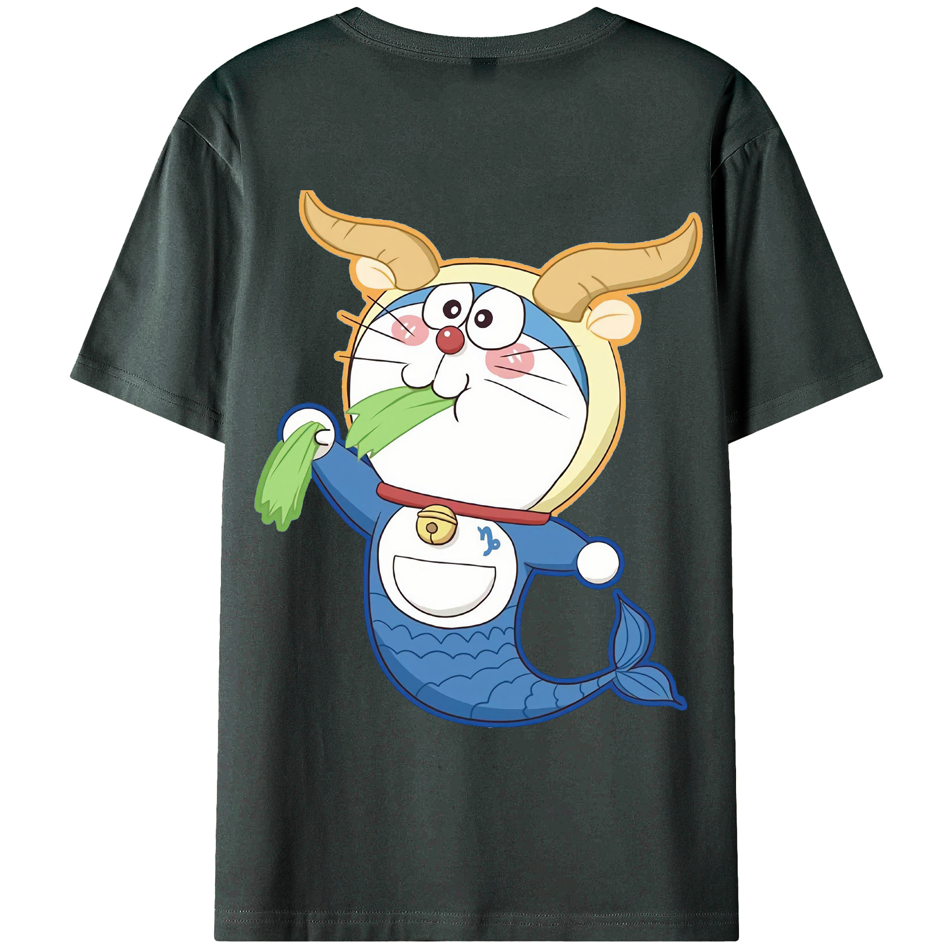 （画像用） ドラえもん Doraemon 綿100％ メンズ半袖Tシャツ（バックプリント） 通気性